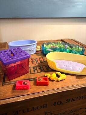 Vintage Kenner Littlest Pet Shop Playset Accessories Lot 1992-1994